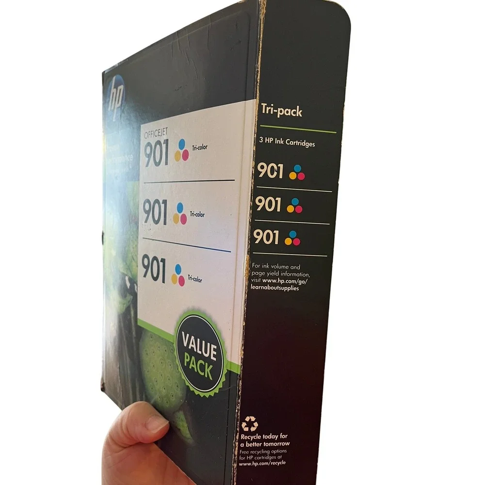 NEW HP Office‎ Jet Tricolor 901 Value 3 Pack March 2014